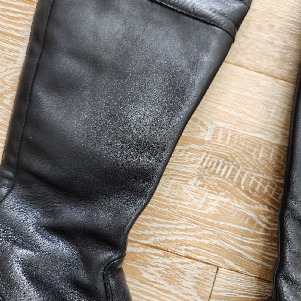 Hush puppies black leather boots - Picture 3 of 6